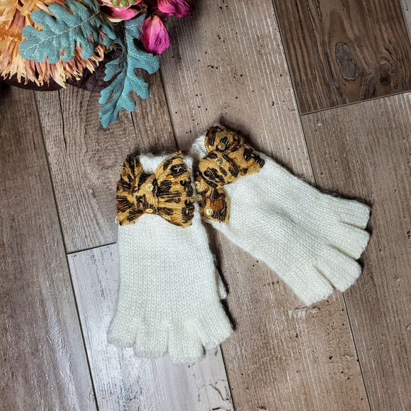 Y2K Vintage Betsey Johnson Sequins Knit Fingerless Gloves O/S - Picture 11 of 12